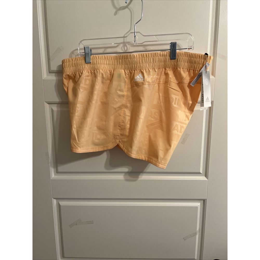 NWT Adidas Pacer Woven Deboss Training Running Shorts Pulse Amber HN0832 Size XL